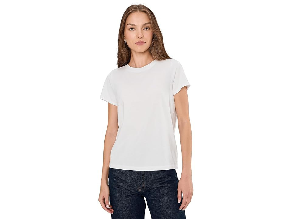 Madewell Northside Vintage T-Shirts Women's Clothing White Wash : SM (Women's 2-4), Cotton | Zappos