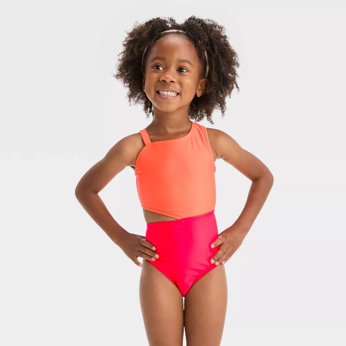 Toddler Girls' Colorblock One Piece Swimsuit - Cat & Jack™ | Target