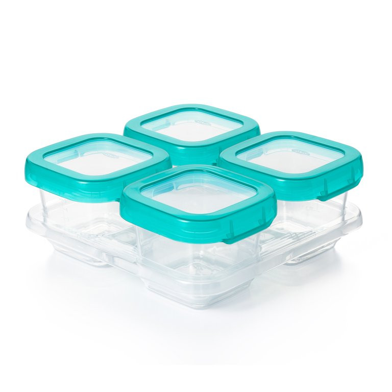 OXO Tot Baby Blocks Freezer Storage Containers (6Oz), Teal - Walmart.com | Walmart (US)