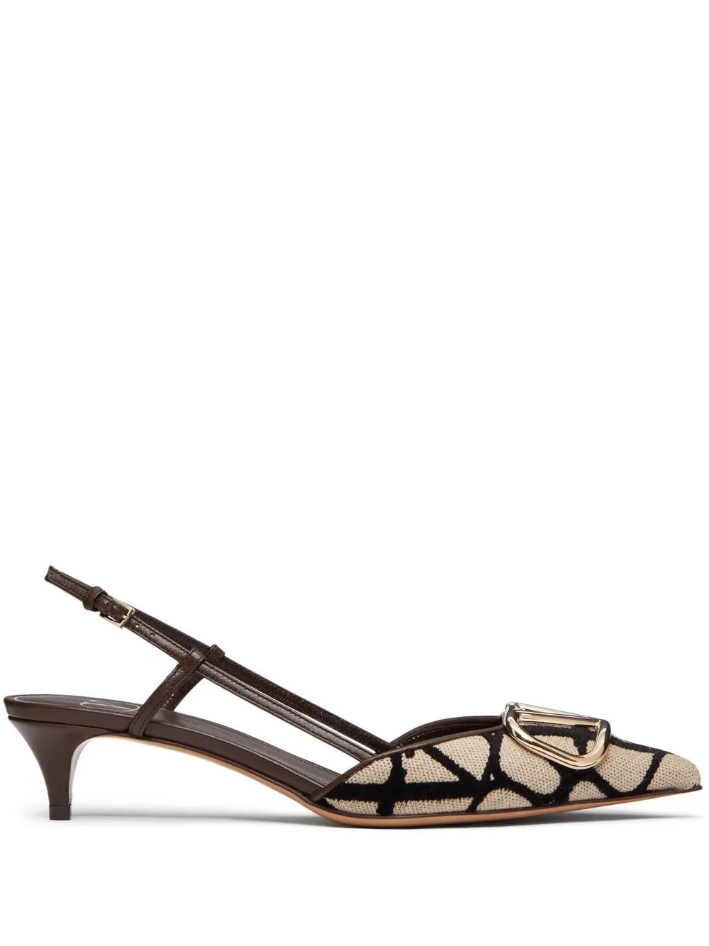 logo plaque slingback pumps | Farfetch Global