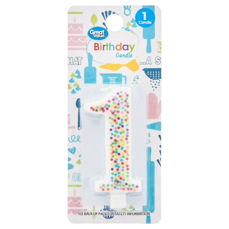 Great Value Birthday Party Candle, Number 1 | Walmart (US)
