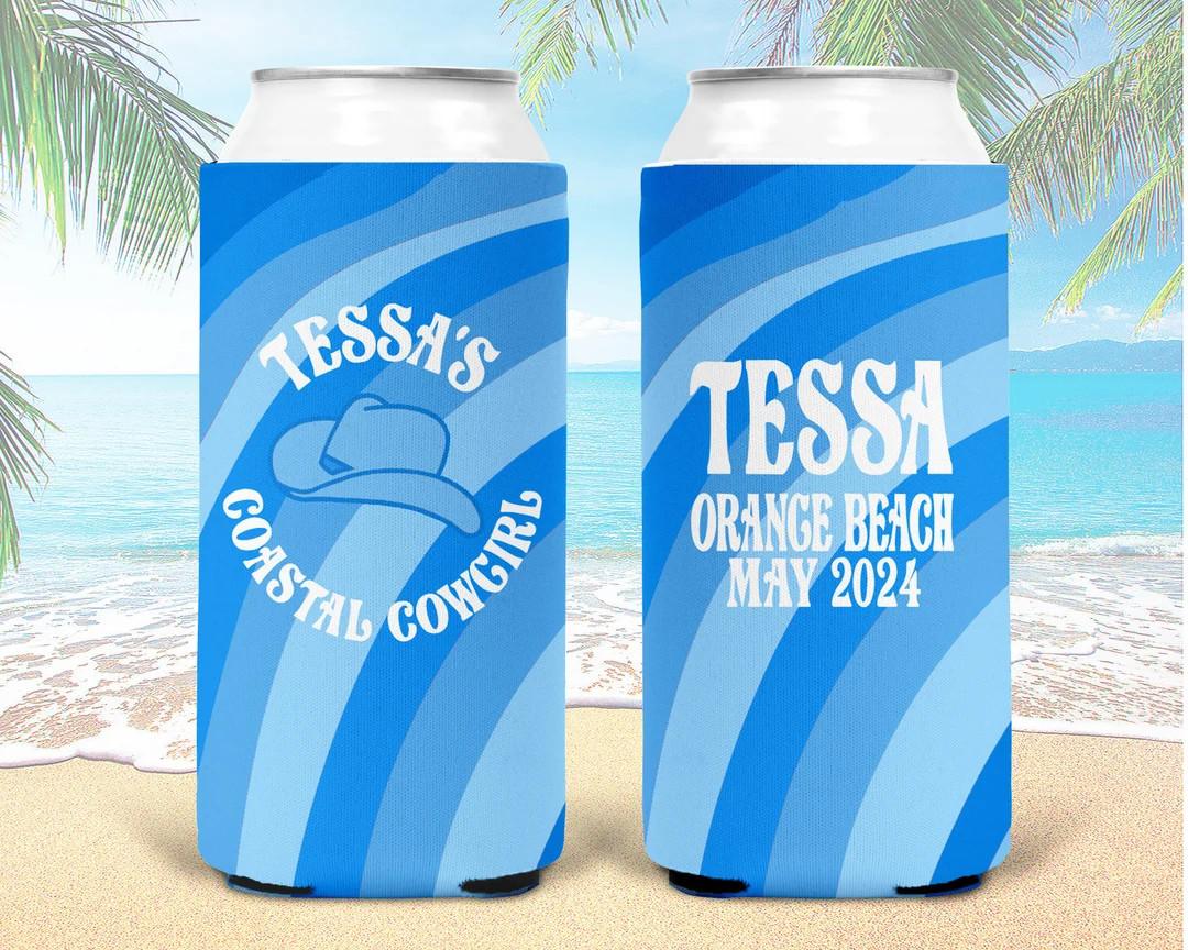 Coastal Cowgirl Party Favors. 70s Theme Huggers. Coastal Cowgirl Bachelorette Favors. Coastal Cow... | Etsy (US)