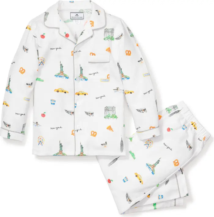 Petite Plume Kids' New York Two-Piece Pajamas | Nordstrom | Nordstrom