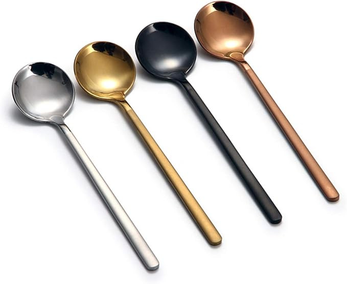 8 Pcs Coffee Spoons Teaspoons 5.3-Inch Matte Frosted Handle Stainless Steel Espresso Spoons for C... | Amazon (US)