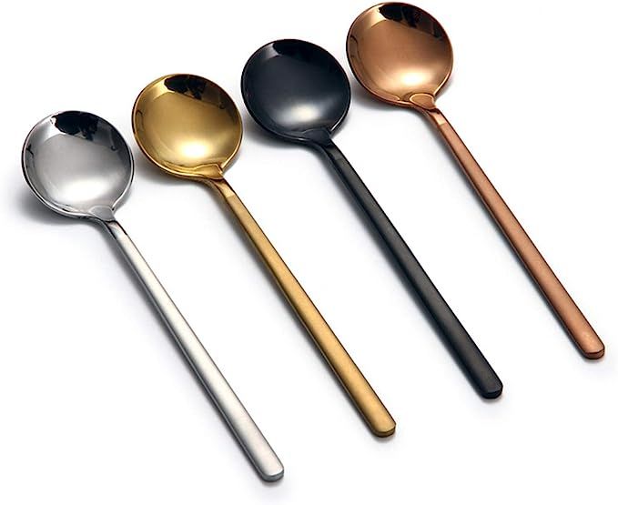 8 Pcs Coffee Spoons Teaspoons 5.3-Inch Matte Frosted Handle Stainless Steel Espresso Spoons for C... | Amazon (US)