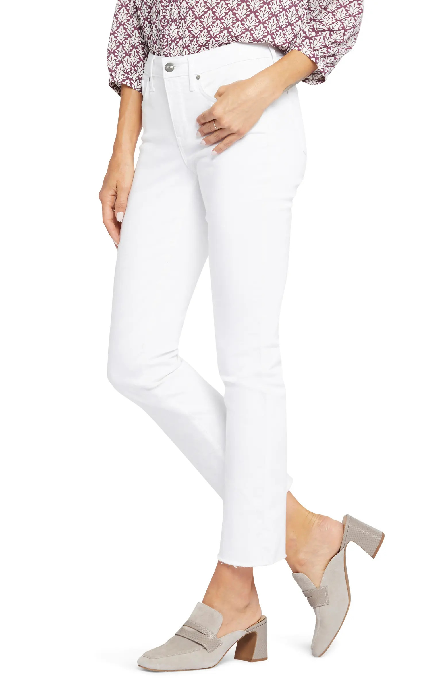 Sheri Frayed Hem Slim Jeans | Nordstrom