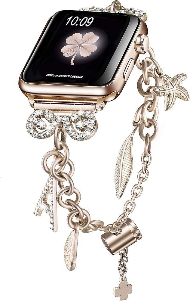 Secbolt Bling Bands Compatible with Apple Watch Bands 38mm 40mm 41mm 42mm 44mm 45mm iWatch Series... | Amazon (US)