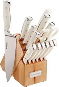 Cuisinart C77WTR-15P Classic Forged Triple Rivet, 15 Piece Set, White | Amazon (US)