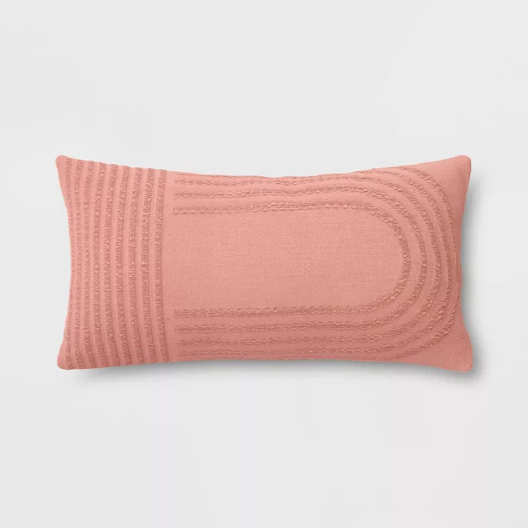 Arc Outdoor Lumbar Throw Pillow Blush - Threshold™ | Target