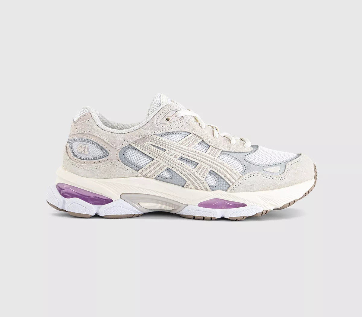 ASICS Gel NYC 2.0 Trainers White Taro Purple - Men's Trainers | Office Shoes (UK)