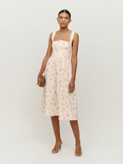 Tagliatelle Linen Dress | Reformation (Global)