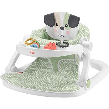 Fisher-Price Portable Baby Chair Sit-Me-Up Floor Seat with Snack Tray and Developmental Toys, Pup... | Amazon (US)