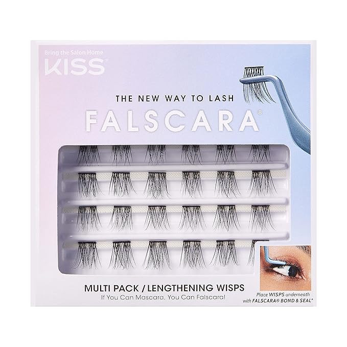 KISS Falscara DIY Eyelash Extension Lengthening Wisps - Featherlight Synthetic Reusable Artificia... | Amazon (US)