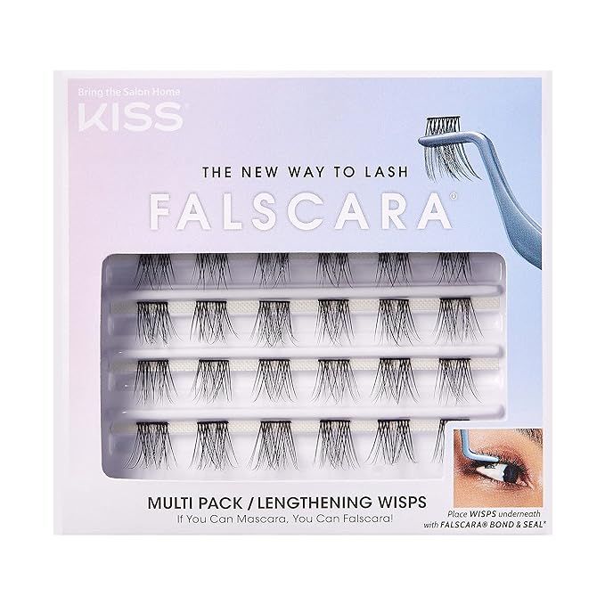 KISS Falscara DIY Eyelash Extension Lengthening Wisps - Featherlight Synthetic Reusable Artificia... | Amazon (US)