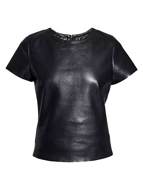 New Guard Recycled Leather Tee | Saks Fifth Avenue