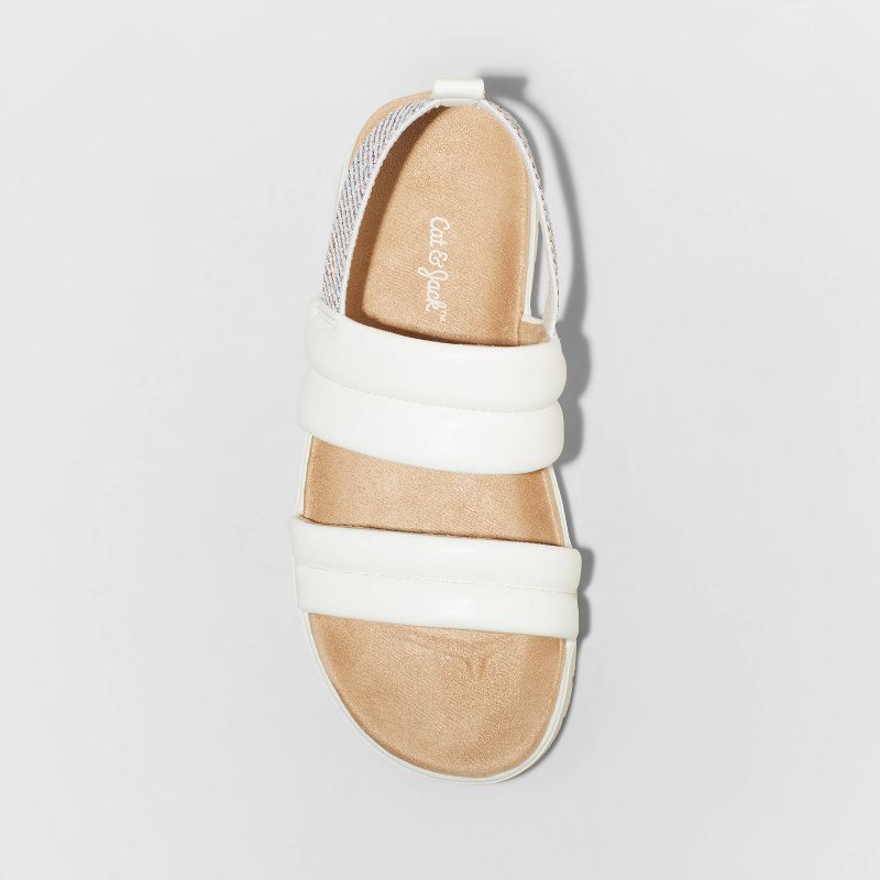 Girls' Hazel Slip-On Footbed Sandals - Cat & Jack™ White 2 | Target