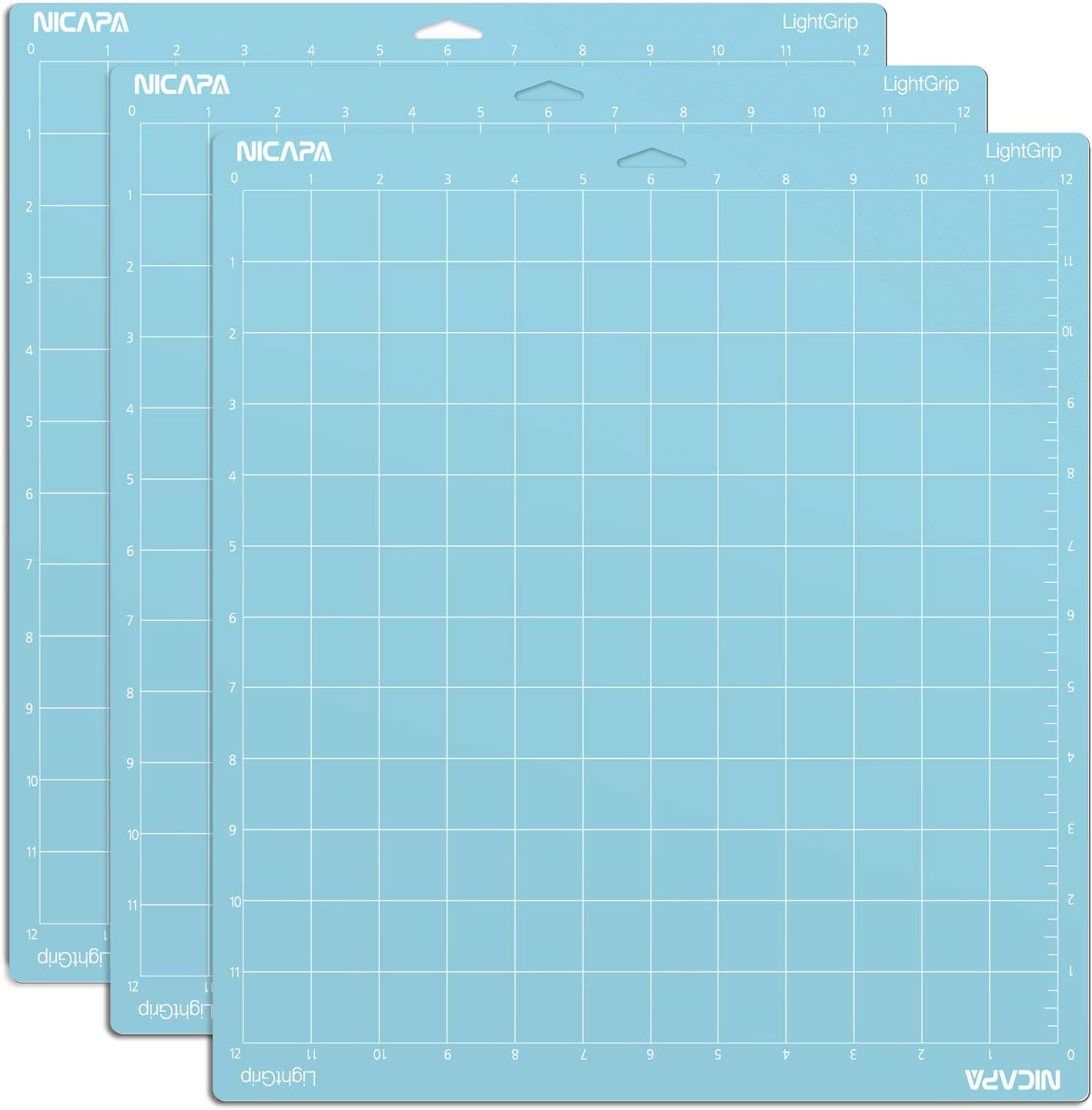Nicapa Light Grip Cutting Mat for Cricut Maker 3/Maker/Explore 3/Air 2/Air/One (12x12 inch,3 Mats... | Amazon (US)