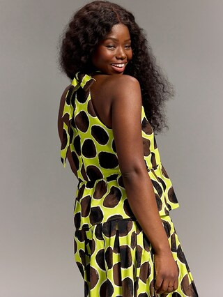 Old Navy x Christopher John Rogers Halter Peplum Top | Old Navy (US)