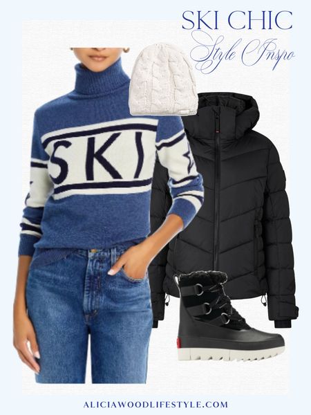 Winter inspiration for cold weather or ski trip 

Ski sweater black snow boots
Black parka 

#LTKstyletip #LTKover40 #LTKSeasonal