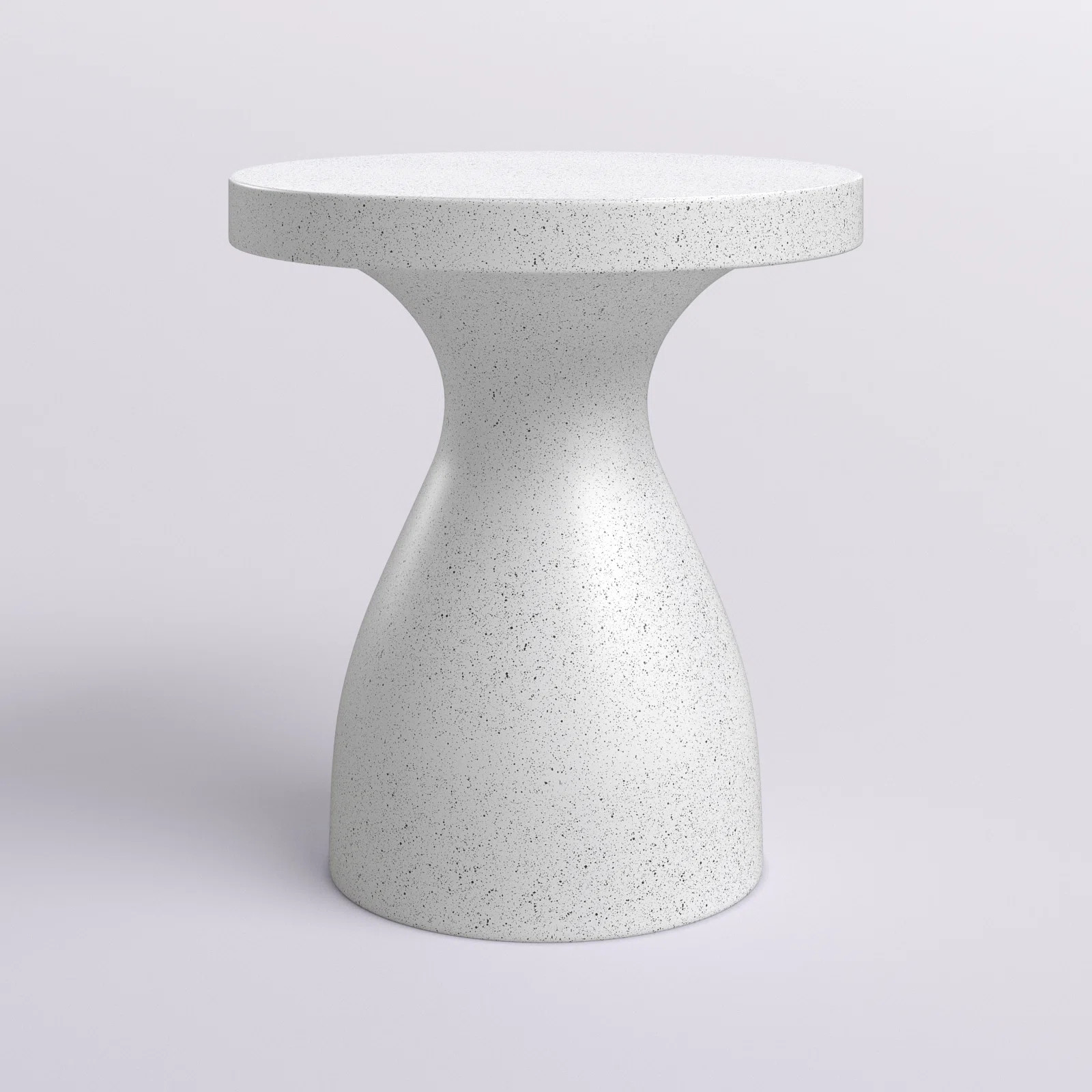 Gray and White MgO Elegant Outdoor Round Side Table | Wayfair North America