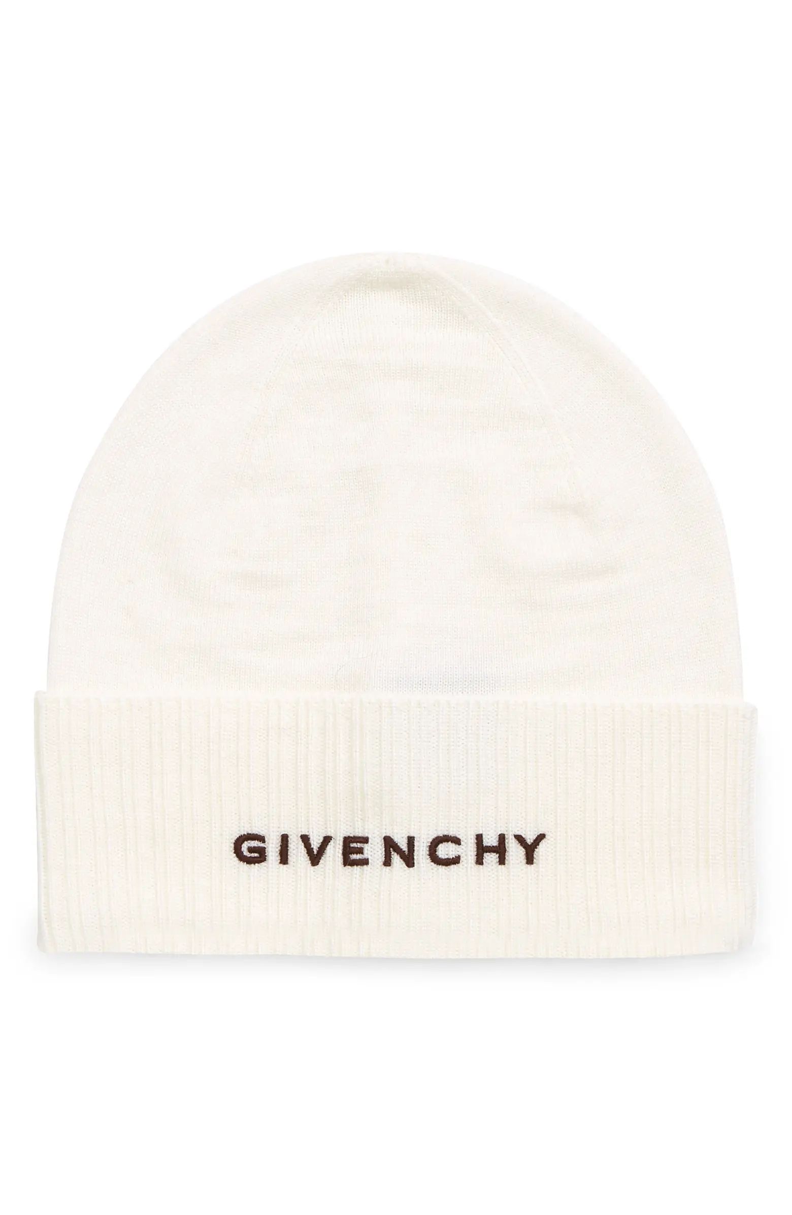 Embroidered Logo Wool Beanie | Nordstrom