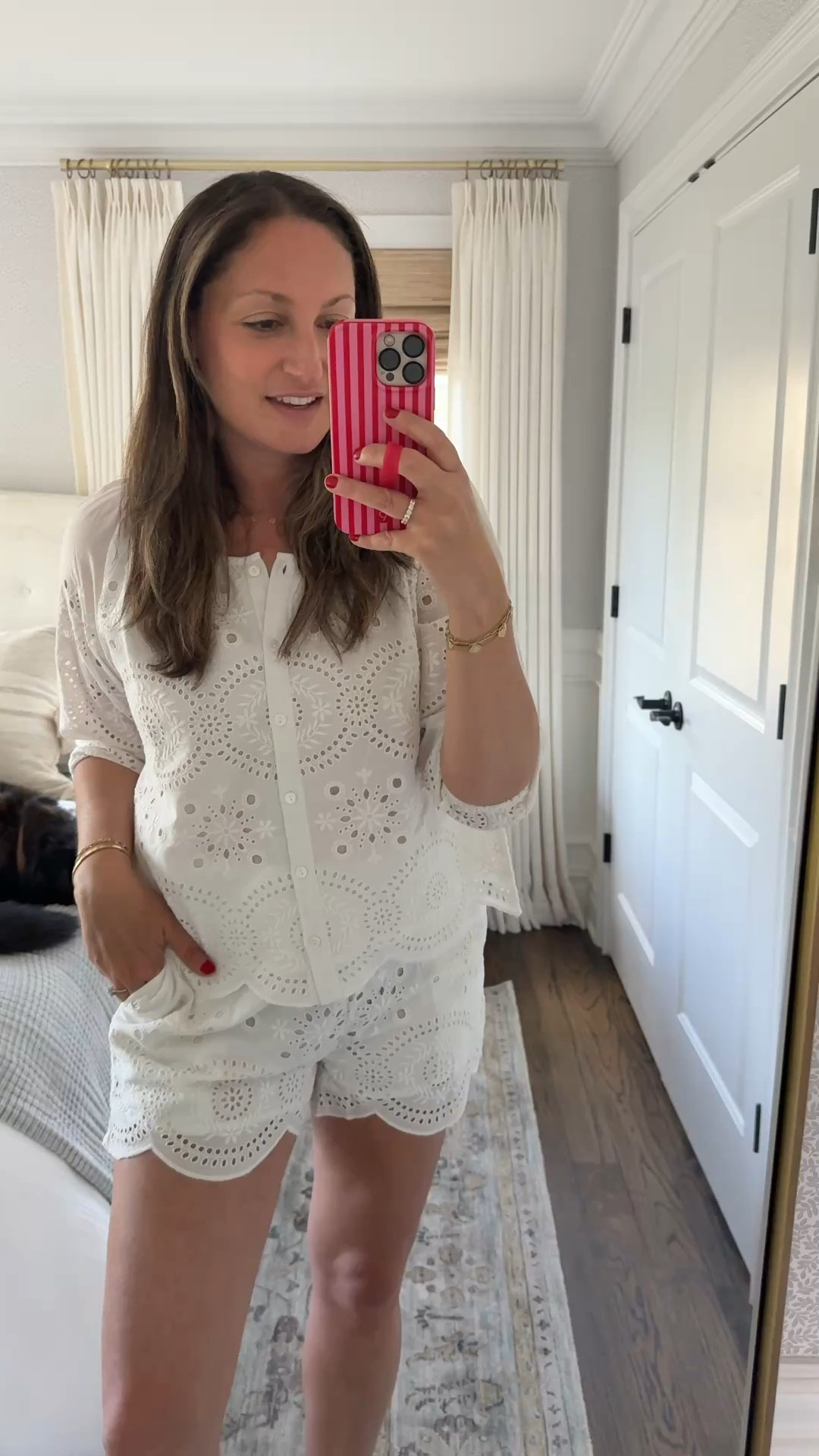 The prettiest eyelet set from Marea that I’ll be wearing all spring and summer long! Love this as a set but I’ll also be pairing the top with jeans and the shorts with a cozy tee. Sure to sell out! I’m wearing a size small in both… 

#LTKootd #LTKSeasonal #LTKdayinmylife