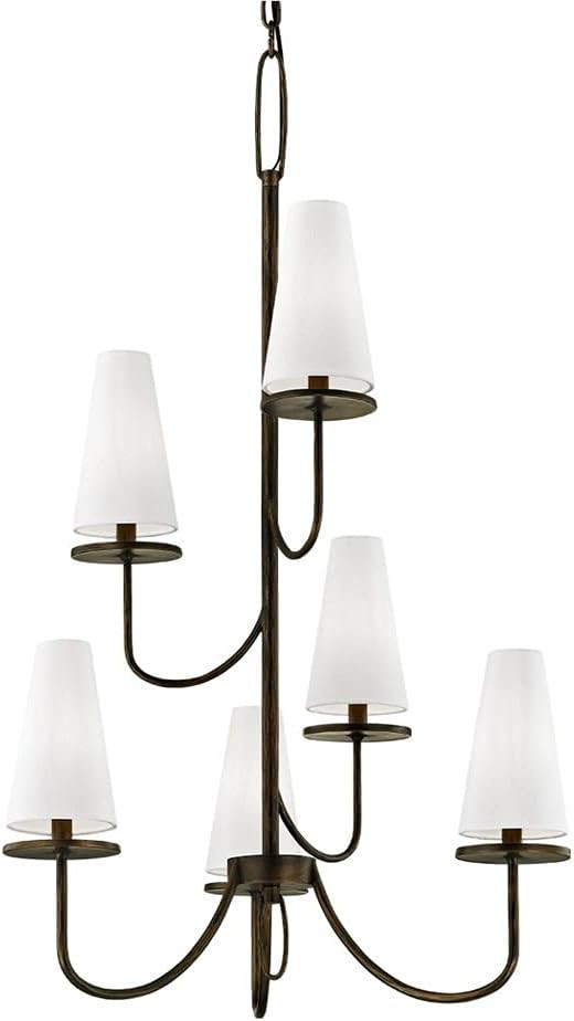 Troy Lighting F6297 Marcel Six Light Chandelier, Pompeii Bronze Finish | Amazon (US)