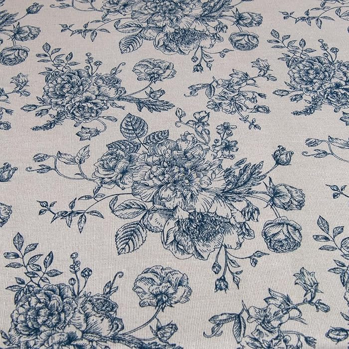 Linen Fabric by The Yard - Upholstery Fabric by The Yards Floral Pattern Sewing Quilting Cloth 60... | Amazon (US)