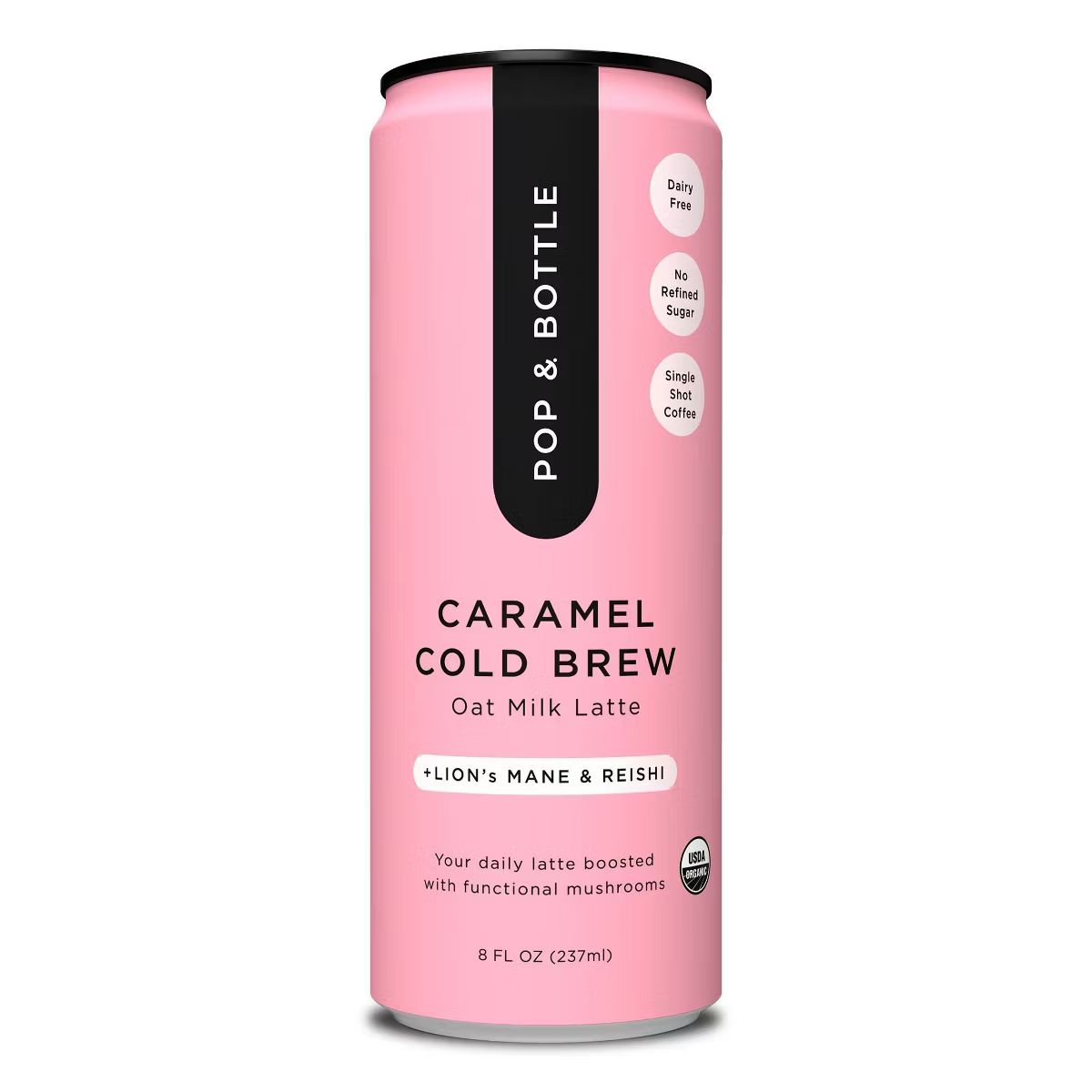 Pop & Bottle Caramel Cold Brew Oat Milk Latte with functional boost from Reishi and Lion's Mane -... | Target