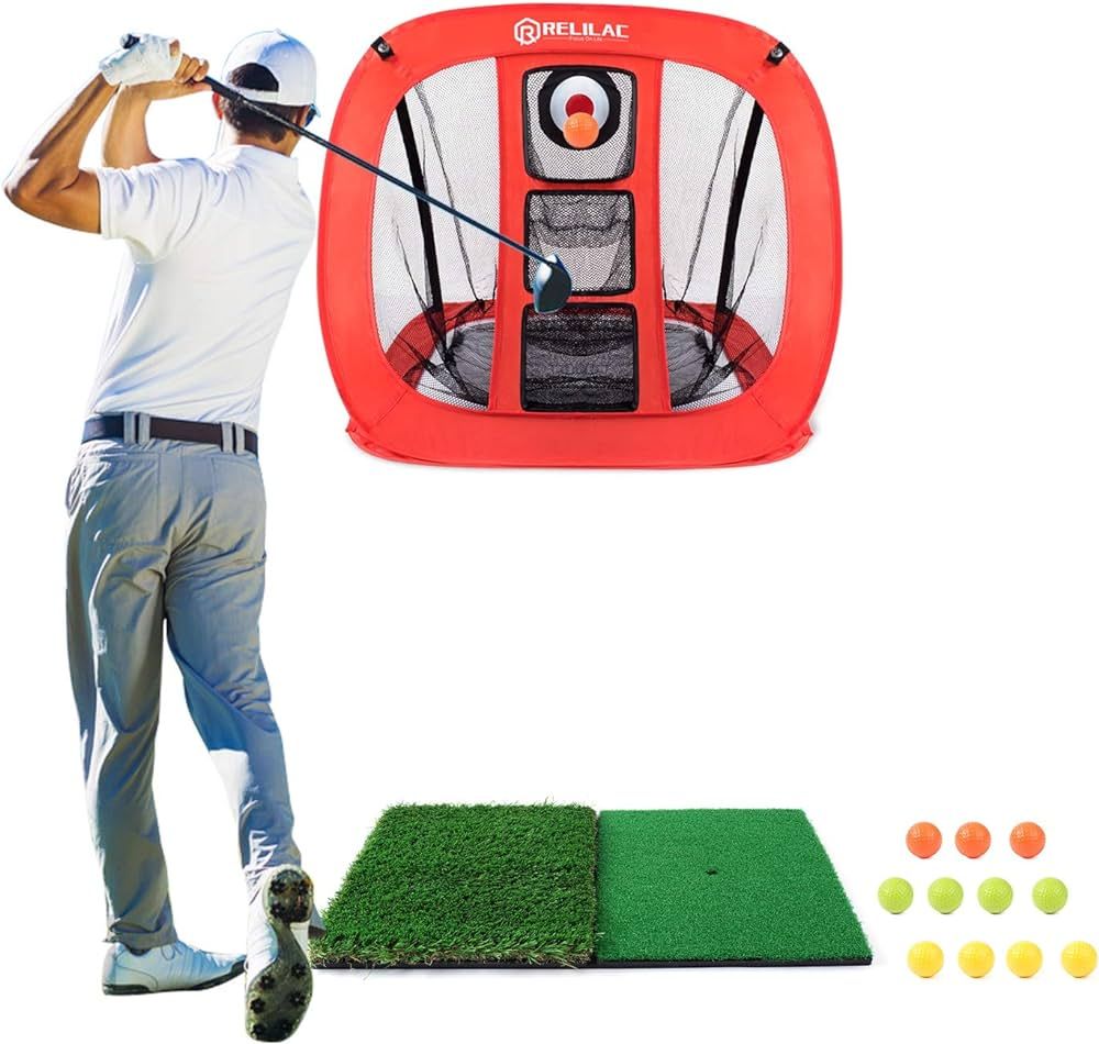 RELILAC Pop Up Golf Chipping Net - Indoor/Outdoor Golfing Target Accessories for Backyard Accurac... | Amazon (US)