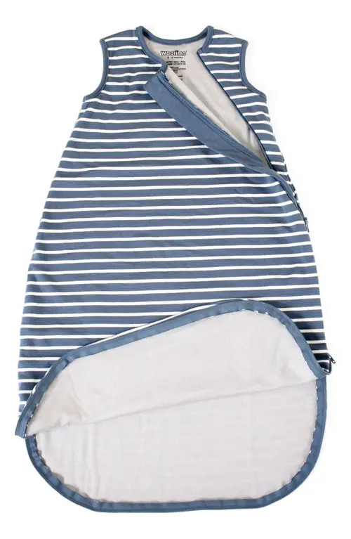 WOOLINO 4 Season Organic Cotton & Merino Wool Wearable Blanket in Navy Blue at Nordstrom, Size 18-36 | Nordstrom