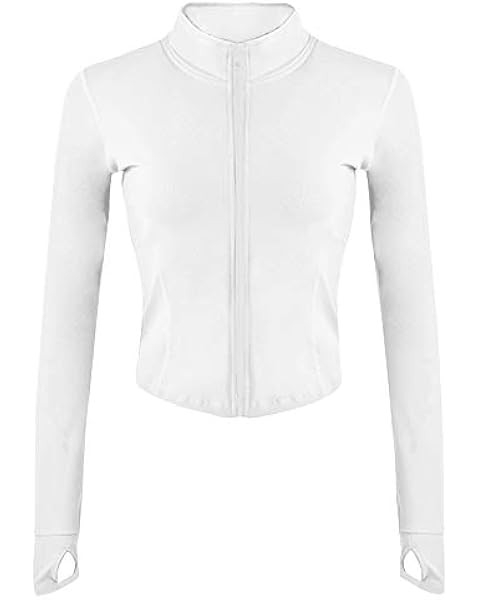 Lviefent Womens Lightweight Full Zip Running Track Jacket Workout Slim Fit Yoga Sportwear with Th... | Amazon (US)