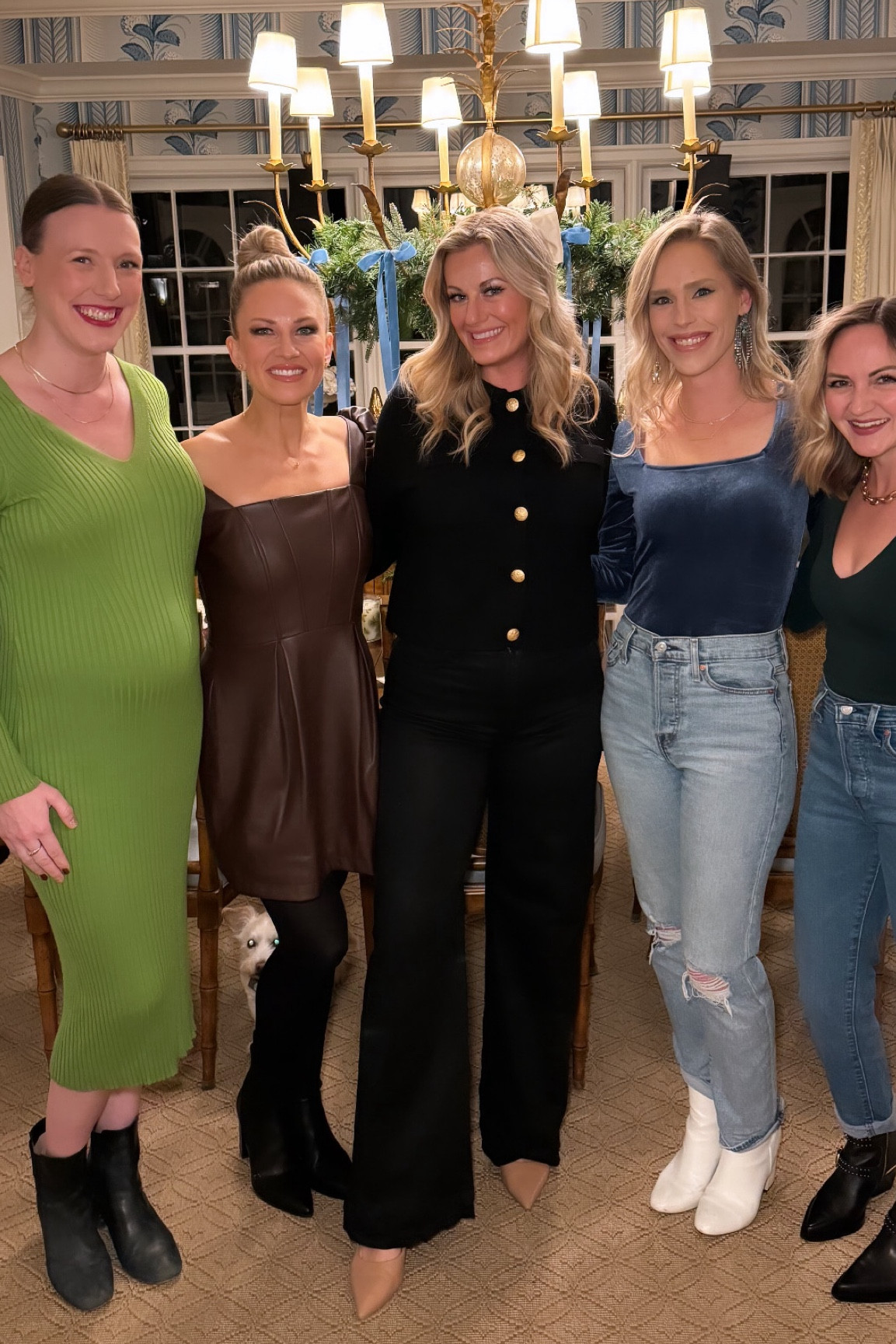 Dress from our dinner date last night 💃🏼

Leather dress / tights and boots / winter outfit 

#LTKstyletip #LTKHoliday #LTKsalealert