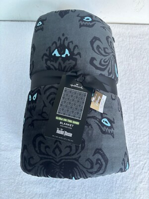 Soft Hallmark Glow in the Dark Haunted Mansion Throw  Wallpaper Blanket 50"x60"  | eBay | eBay US