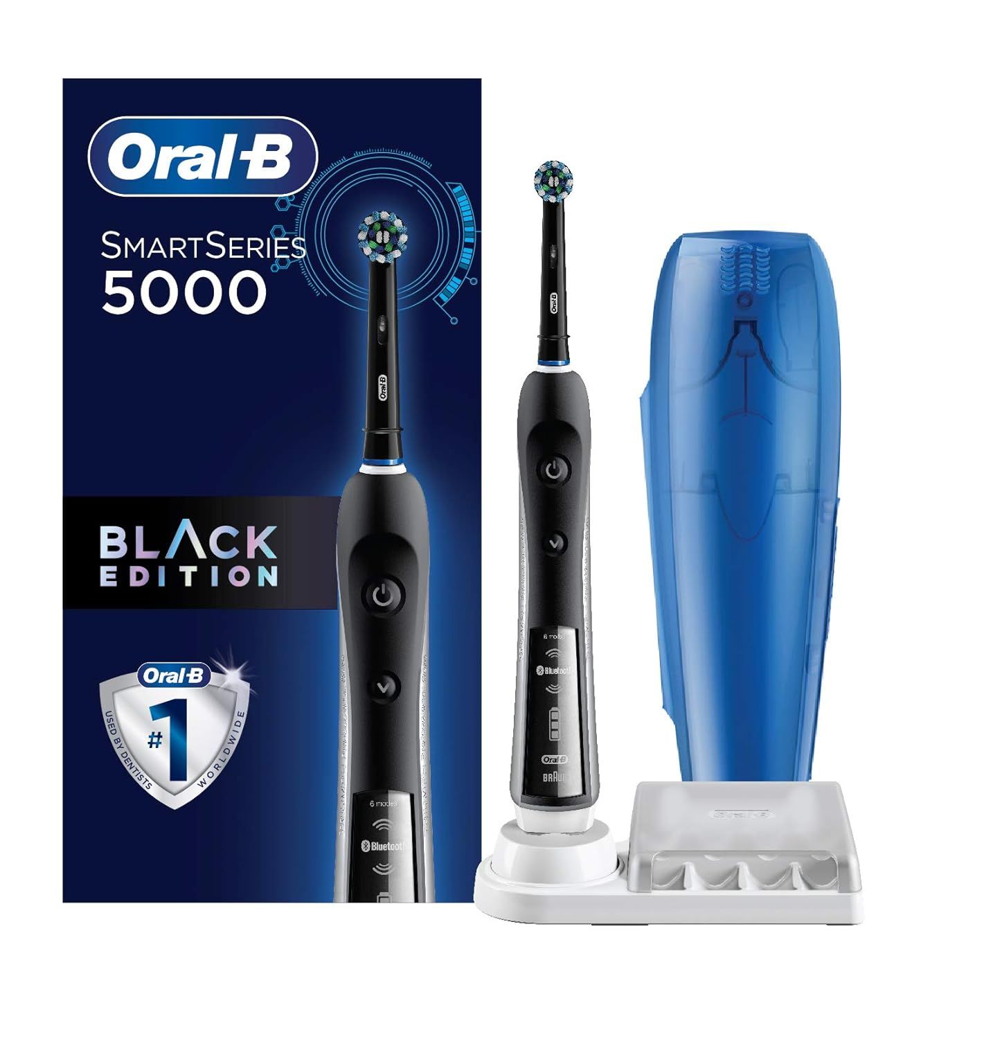 Oral-B Pro 5000 Smartseries Electric Toothbrush with Bluetooth Connectivity, Black Edition | Amazon (US)