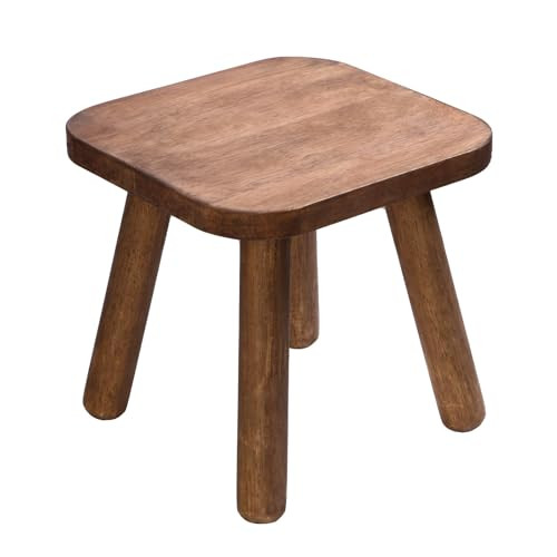 Jurath Wooden Step Stool for Adults Step Stool for Toddlers Plant Stool Small Wooden Stool with Four Detachable and Assembled Legs Nicely Balanced (Classic 9.3inch) | Amazon (US)