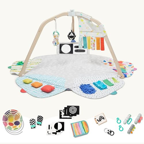 Lovevery, The Newborn Gift Set, Play Gym with Sensory Strands and Looker Play Kit, Baby Development Essentials, Ages 0+ | Amazon (US)