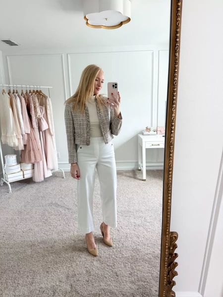 Workwear look idea! I’ve paired this long sleeve top with a cropped blazer from Amazon. You can wear them with a cute pair of pants or even a skirt for a nice spring look! Amazon Big Spring sale happening now! 

#LTKSeasonal #LTKworkwear #LTKstyletip