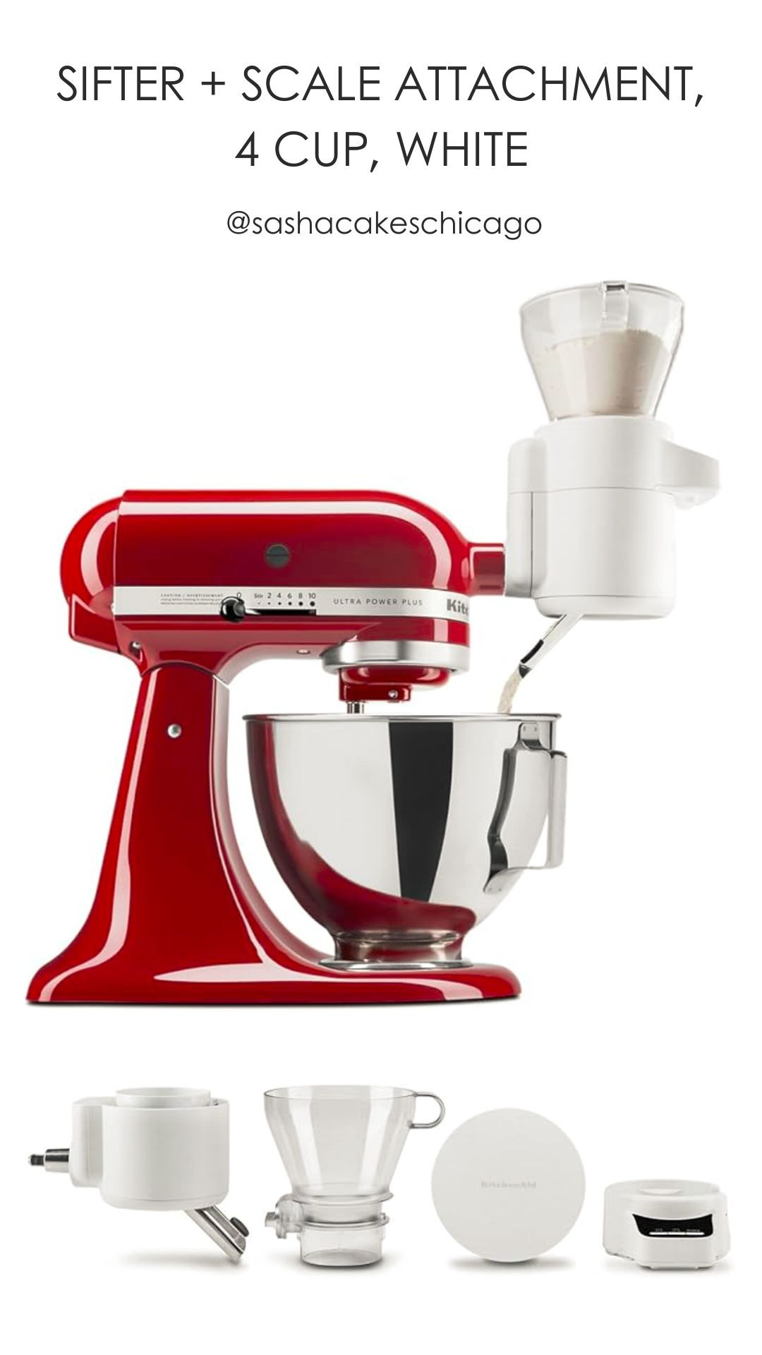 Perfectly sifted flour every time! 🎂 Add precision to your baking with this sleek Sifter + Scale Attachment. Shop now and elevate your kitchen game! 🛒✨ 

 #LTKGiftGuide #LTKHome