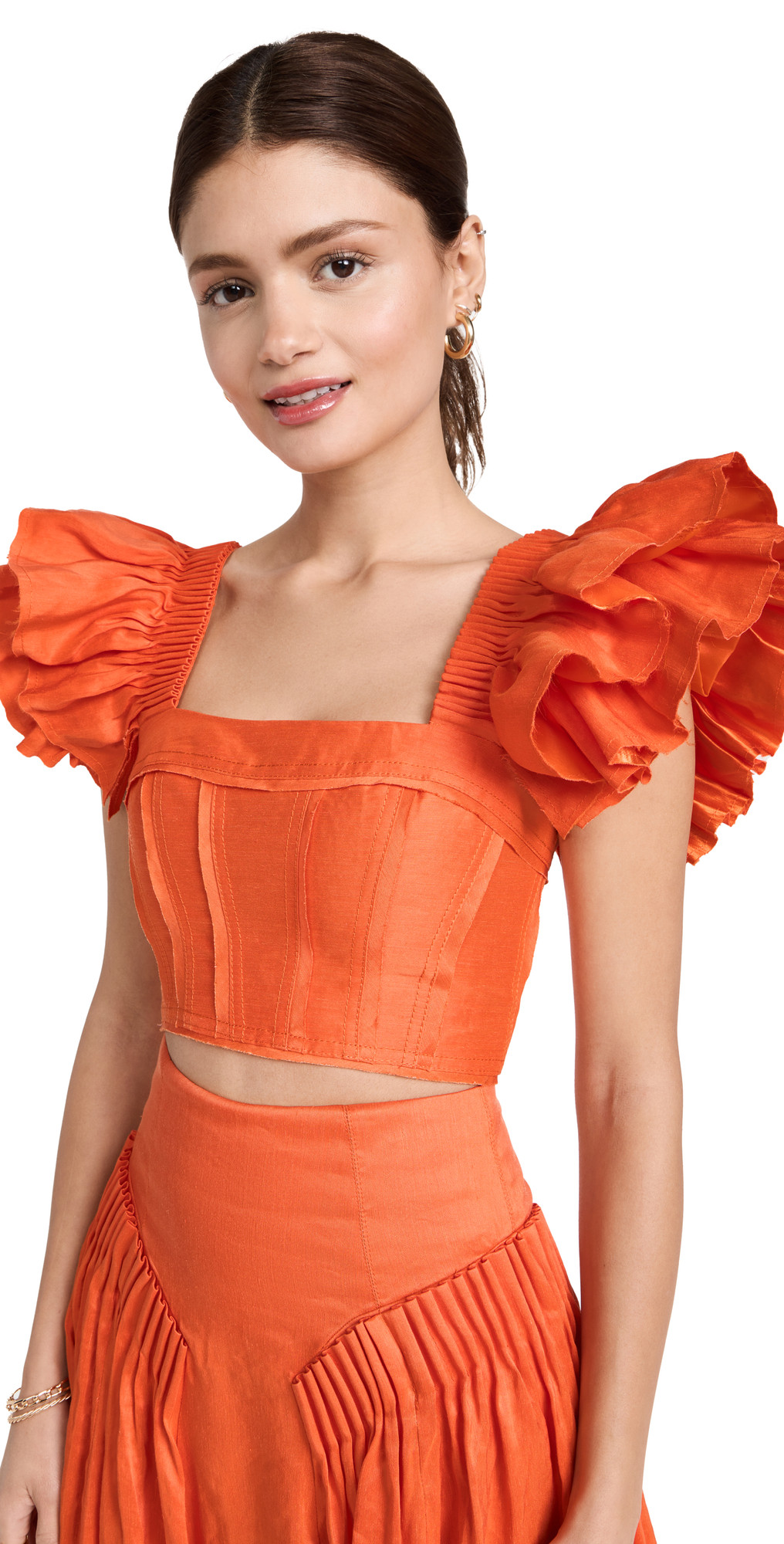 Aje Imagination Frill Sleeve Top | Shopbop