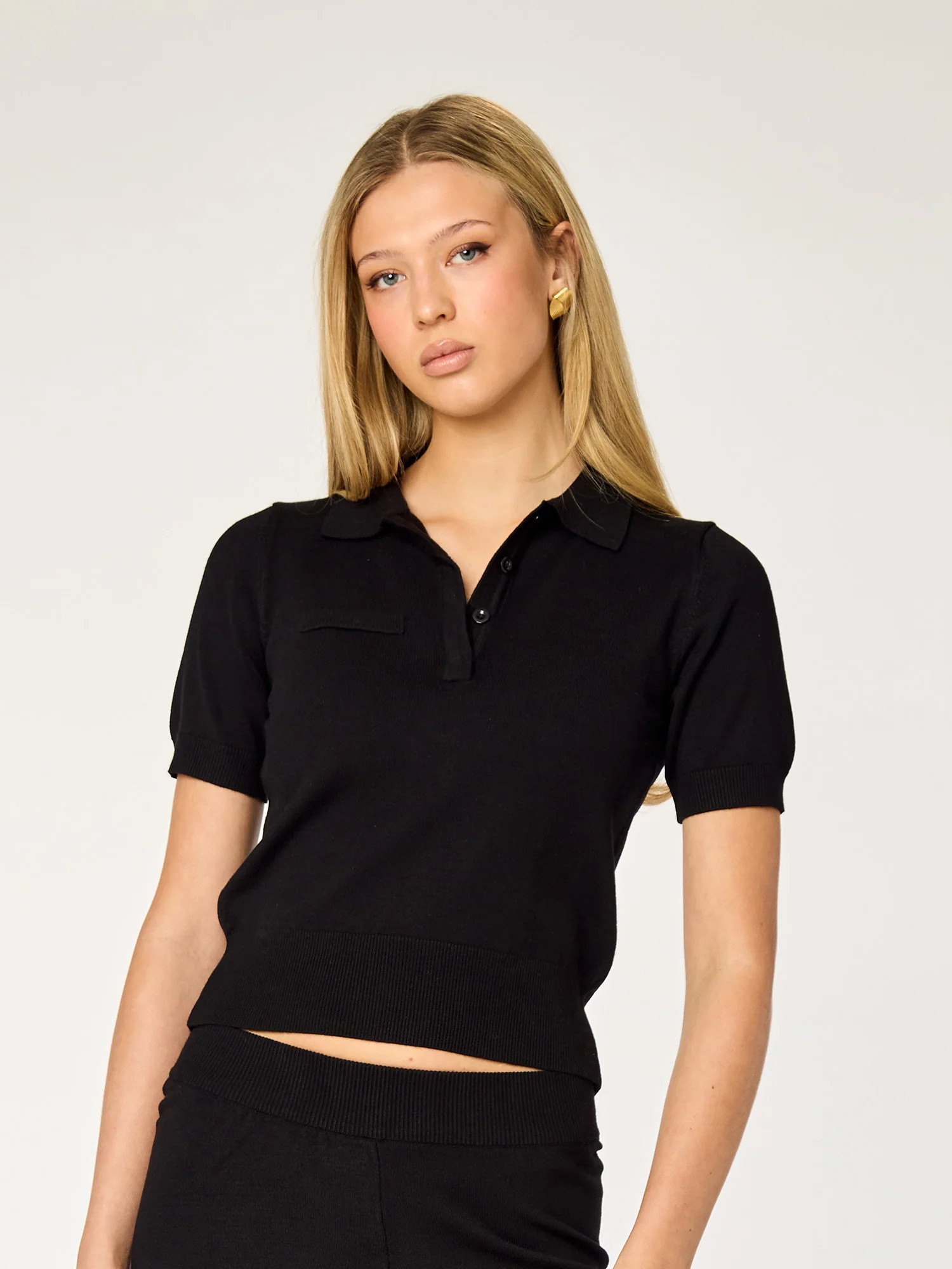 FAYE - Polo Shirt • Black | Ninety-9