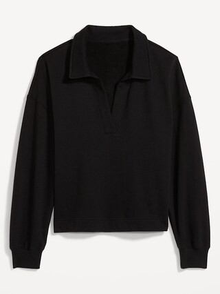 Slouchy Polo Pullover Sweatshirt for Women | Old Navy (US)