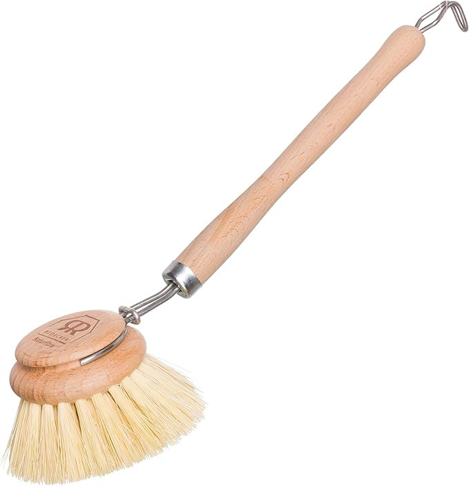 REDECKER Stiff Bristle Dish Brush, Durable All-Purpose Scrubber for Kitchen and Household with He... | Amazon (US)