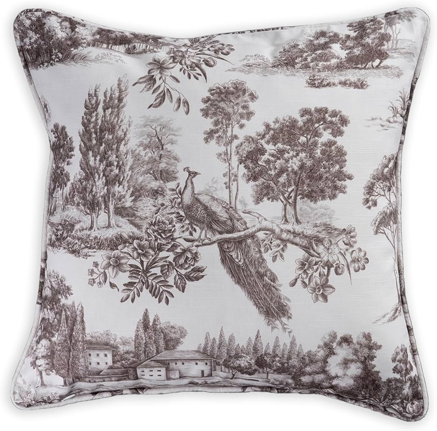 Maison d' Hermine Decorative Pillow Cover 100% Cotton 20"x20" Square Washable Cushion Covers with... | Amazon (US)