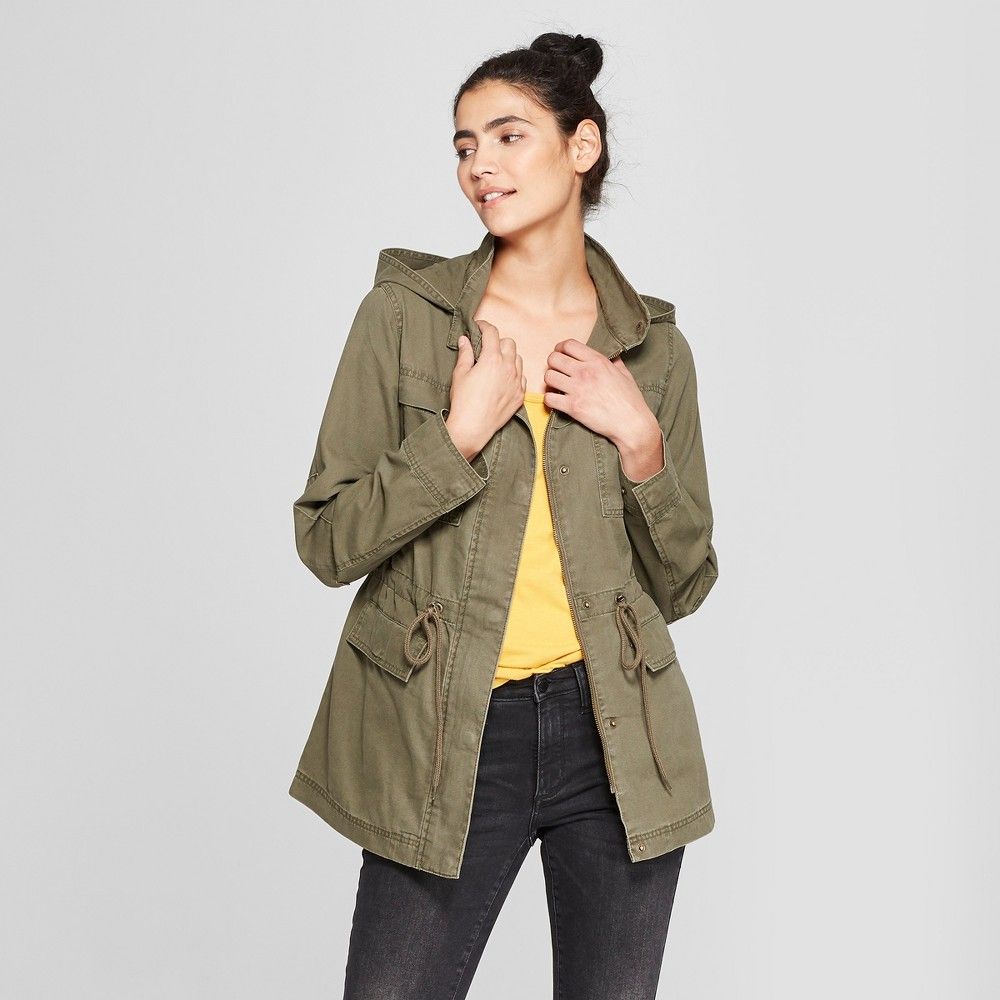 Women's Utility Anorak Jacket - Universal Thread Olive (Green) S | Target