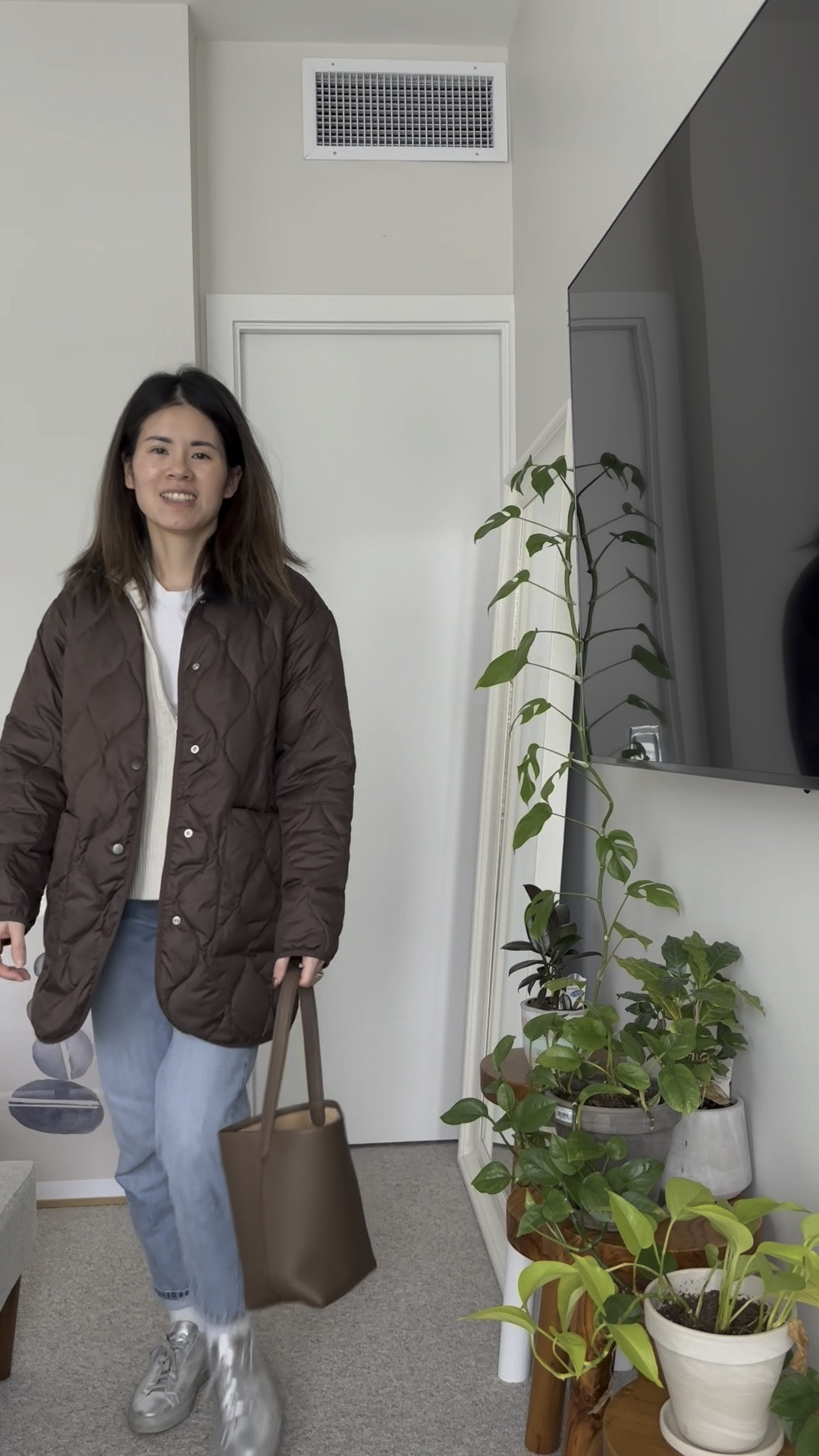 Jacket: Everlane. In a xs
Sweater: Everlane. In a xs 
Jeans: Everlane. Tts 

#LTKcanada #LTKwinter