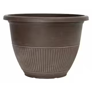 PRIVATE BRAND UNBRANDED 14 in. Rene Bark Brush Plastic Planter DP1871E - The Home Depot | The Home Depot