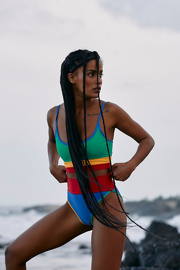 Eva Bikini Top by Beach Riot at Free People, Colorblock, S | Free People (Global - UK&FR Excluded)