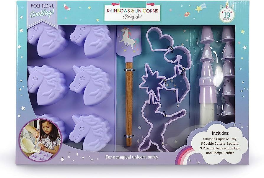 Handstand Kids 19-Piece Unicorn Baking Set with Recipes for Kids | Amazon (US)