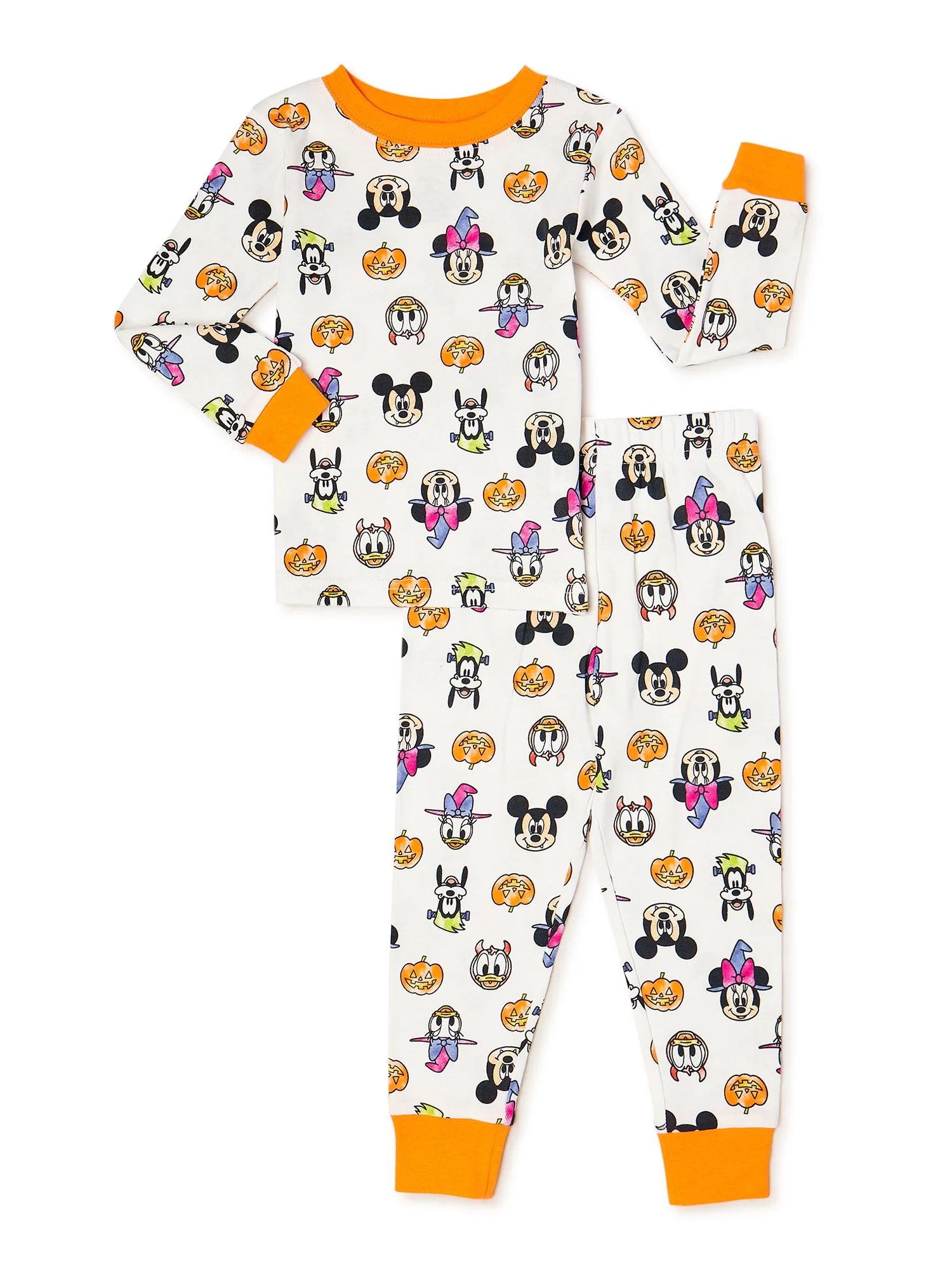 Mickey Mouse Halloween Toddler Boy and Girl Unisex Cotton Pajama Set, 2-Piece, Sizes 12M-5T - Wal... | Walmart (US)